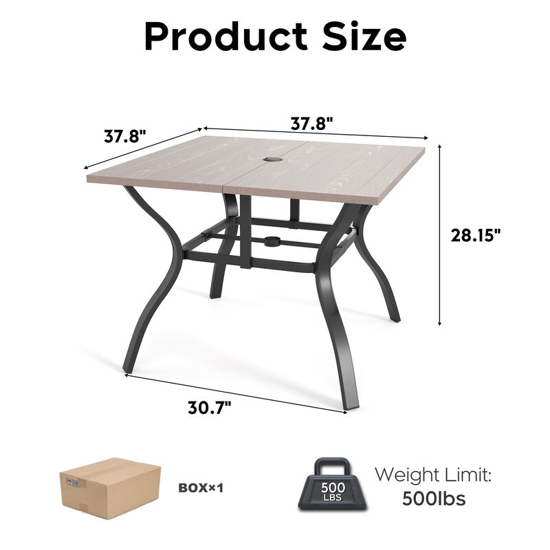 Warzeb 5‑Piece Outdoor Patio Dining Set image number 9