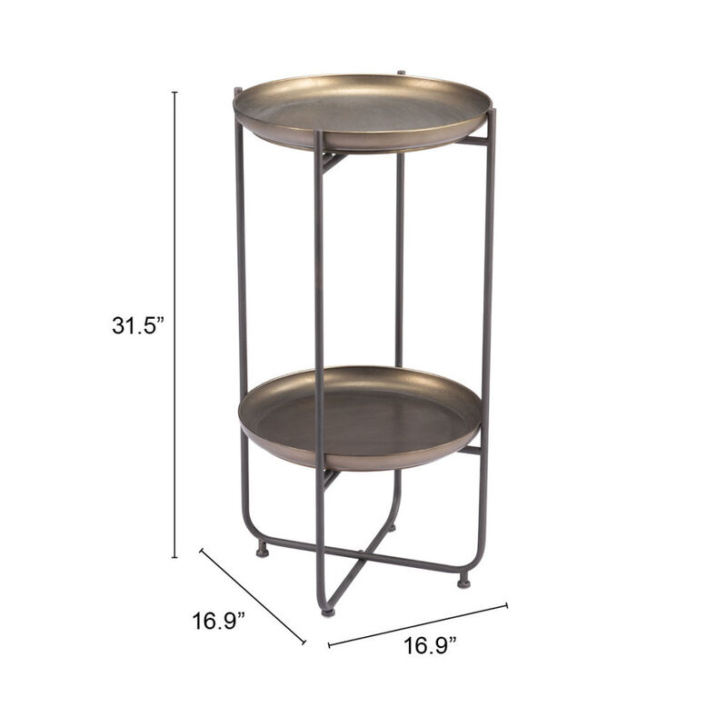 Steel End Table for Living Room or Bedroom Accent Furniture