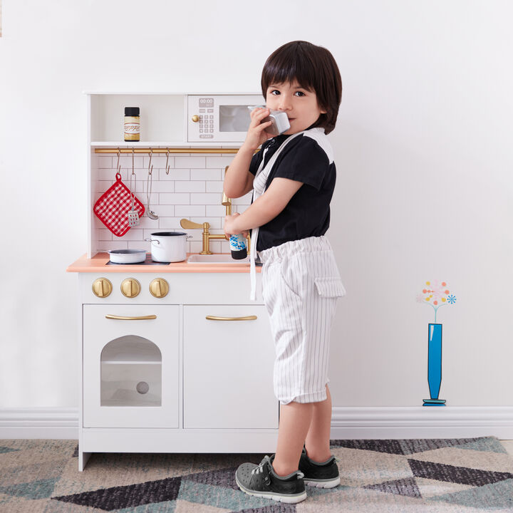 Teamson Kids - Little Chef Boston Modern Play Kitchen - White / Wood