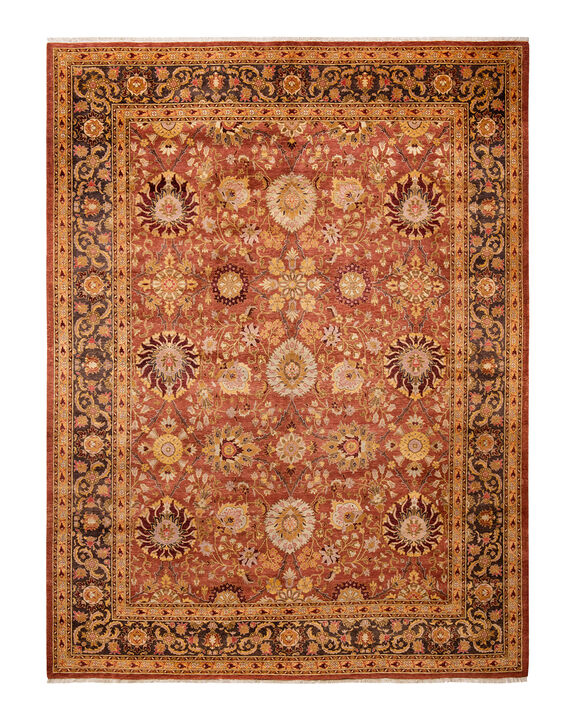 Eclectic, One-of-a-Kind Hand-Knotted Area Rug  - Pink, 9' 2" x 12' 1"