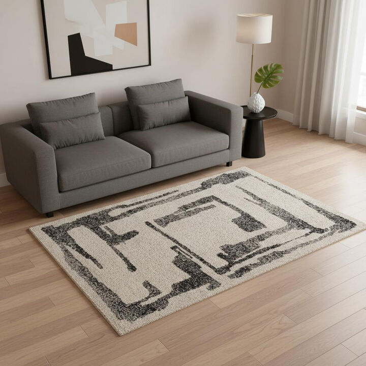 HomeRoots Abstract Area Rug