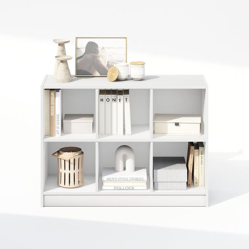 Basic 3x2 Cube Organizer Shelf Storage, Bookcase, White