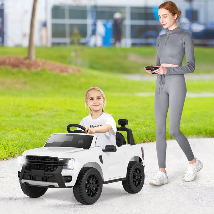 12V Ride On Electric Car for Kids with Music Remote Control and LED Lights