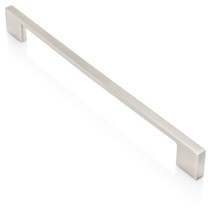 Southern Hills Brushed Nickel Cabinet Pulls - 224mm - Satin Nickel Drawer Handles, Modern Kitchen Cabinet Handles, Silver Kitche