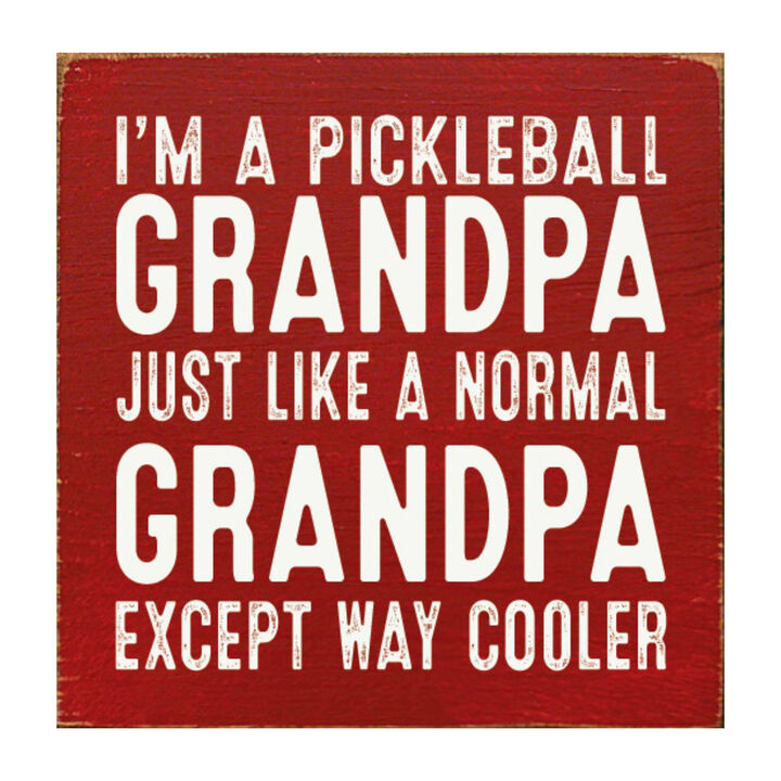 Pickleball Grandpa Wooden Sign Funny Pickleball Wall Decor Gift