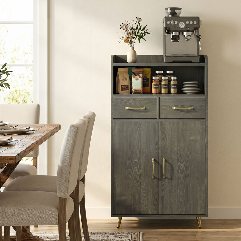 Bathroom Storage Cabinet with 2 Drawers and 2 Doors image number 1