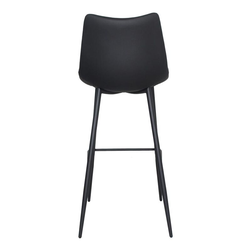 Moe's Home Collection Alibi Bar Stool Matt Black-Set Of Two