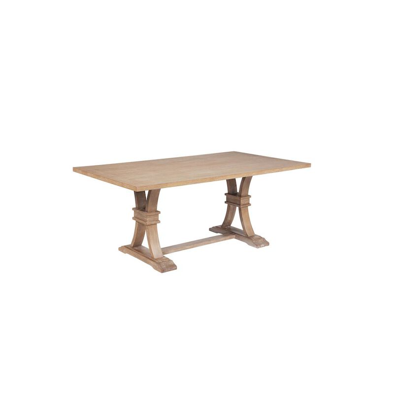 Best Quality Furniture Traditional Wood Dining Table In A Rustic Light Oak Color