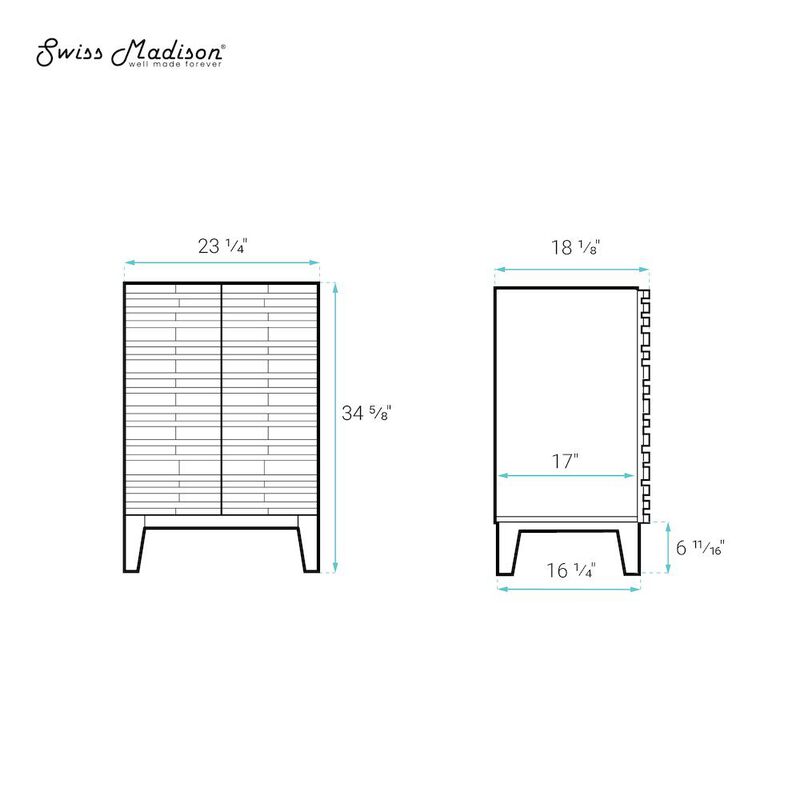 Cascade 24" Freestanding Bathroom Vanity Cabinet without Top in Green Oak image number 5