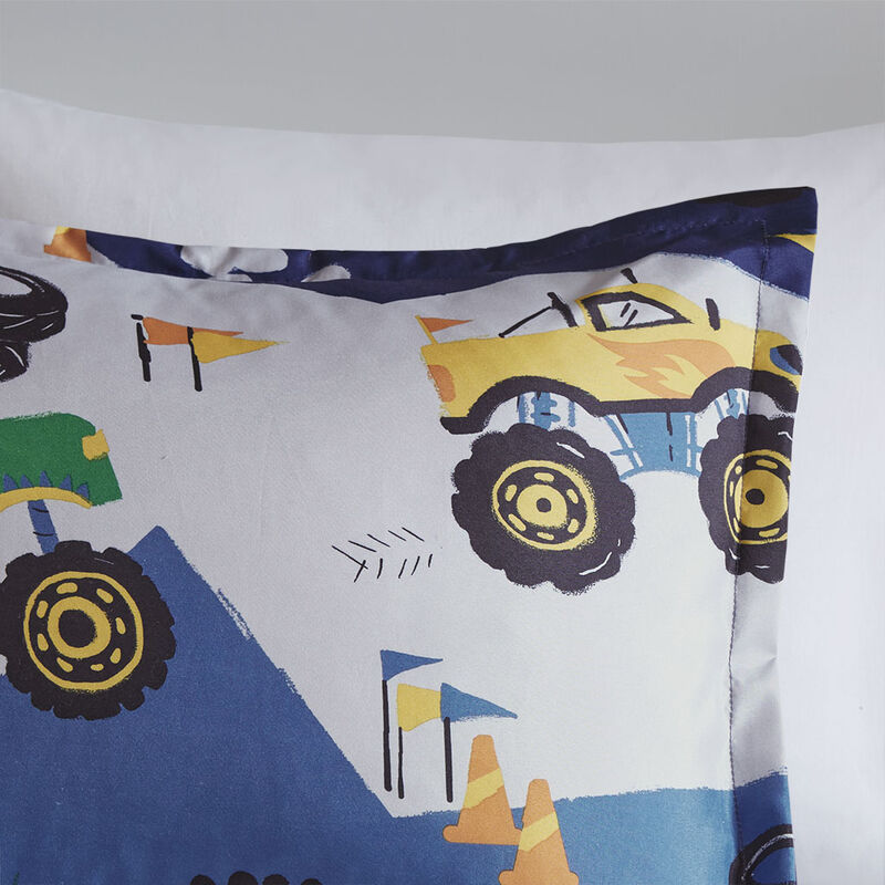 Gracie Mills Cynara Monster Truck Printed Comforter Set