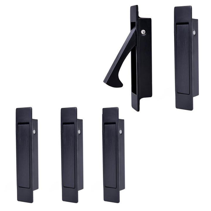 Dontay 5 Pack Pocket Door Pull Handle, Edge Pull, Professional Stainless steel 304, Flush Mount Door Pull for Pocket Sliding Doo