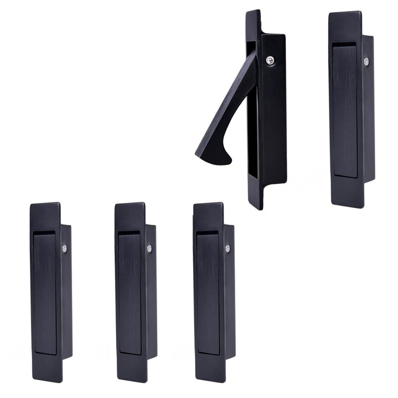 Dontay 5 Pack Pocket Door Pull Handle, Edge Pull, Professional Stainless steel 304, Flush Mount Door Pull for Pocket Sliding Doo