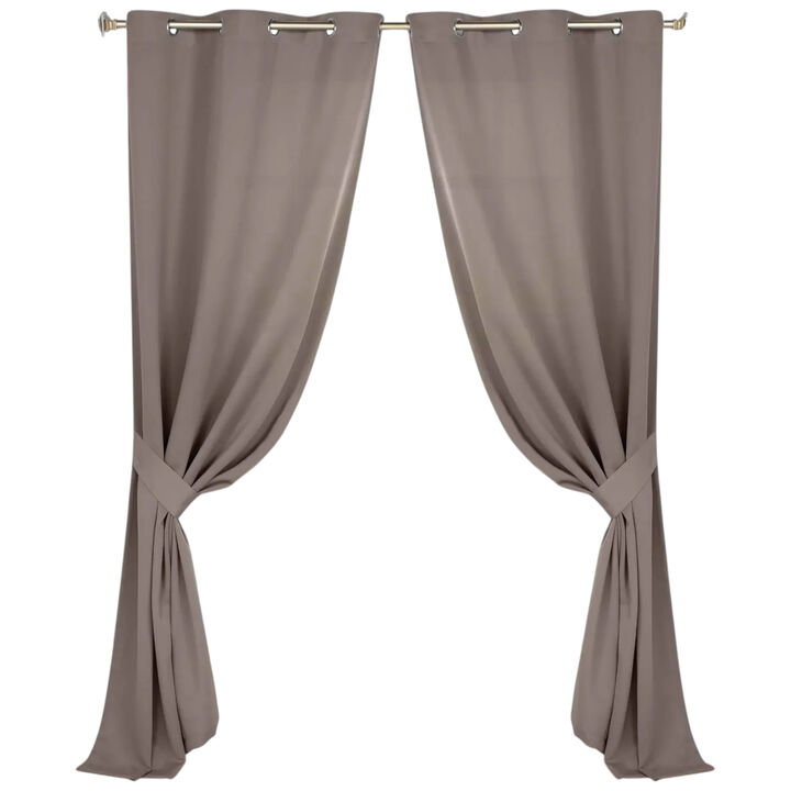 Set of 2 Classic Modern Room Darkening Blackout Curtains
