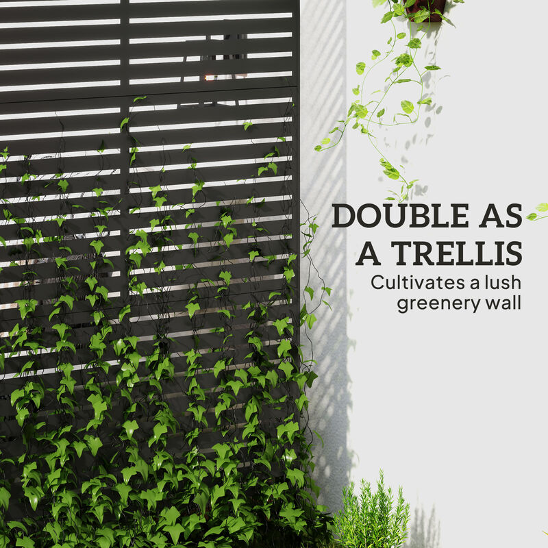 Hivvago Outdoor Privacy Fence Panel with Climbing Trellis image number 3