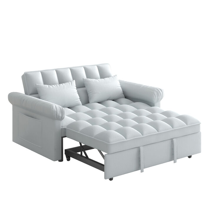 TATEUS Quick Convert Loveseat Sofa Bed with Pull-out Bed - Adjustable Comfort for Guests