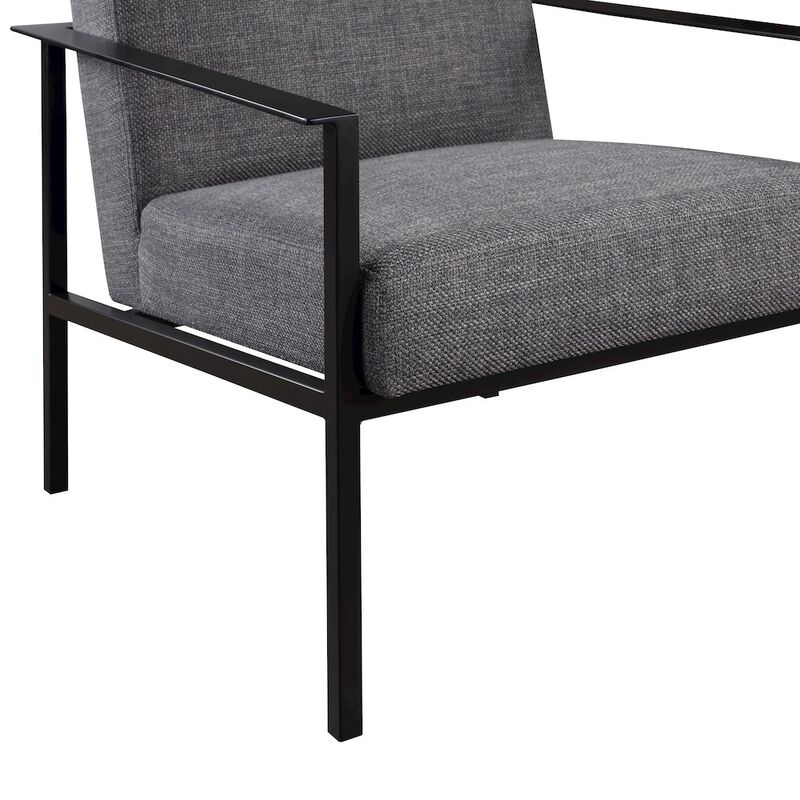 Comfort Pointe Milano Charcoal Stationary Metal Accent Chair
