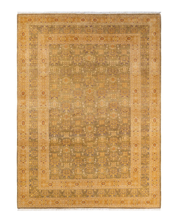 Mogul, One-of-a-Kind Hand-Knotted Area Rug  - Green, 6' 2" x 8' 4"