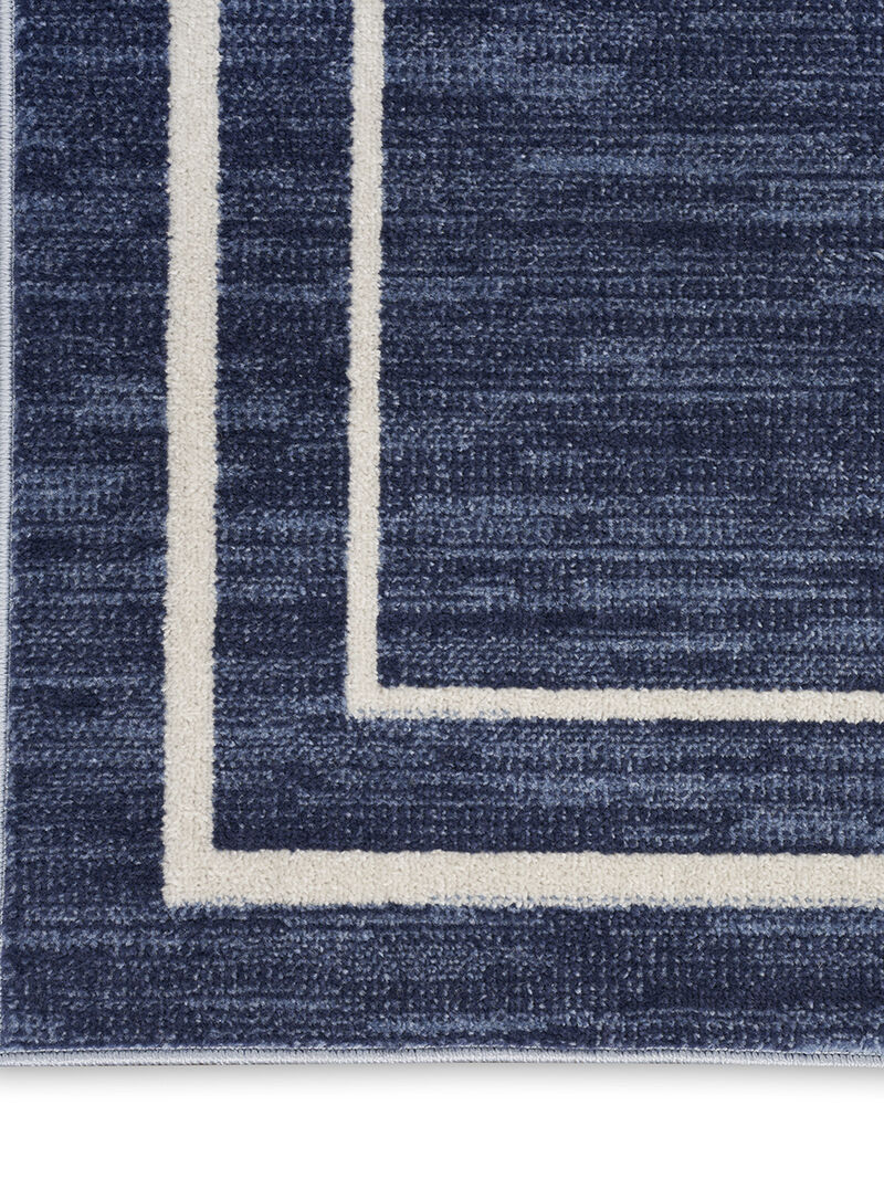 Nourison Essentials NRE02 Navy/Ivory 2' x 6' Rug image number 3