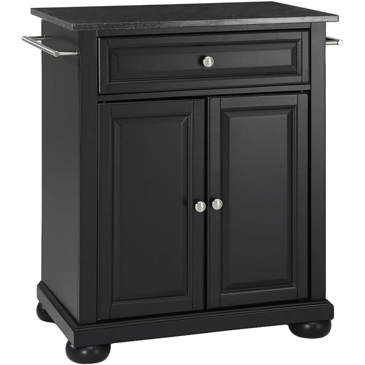 Alexandria Granite Top Portable Kitchen Island/Cart