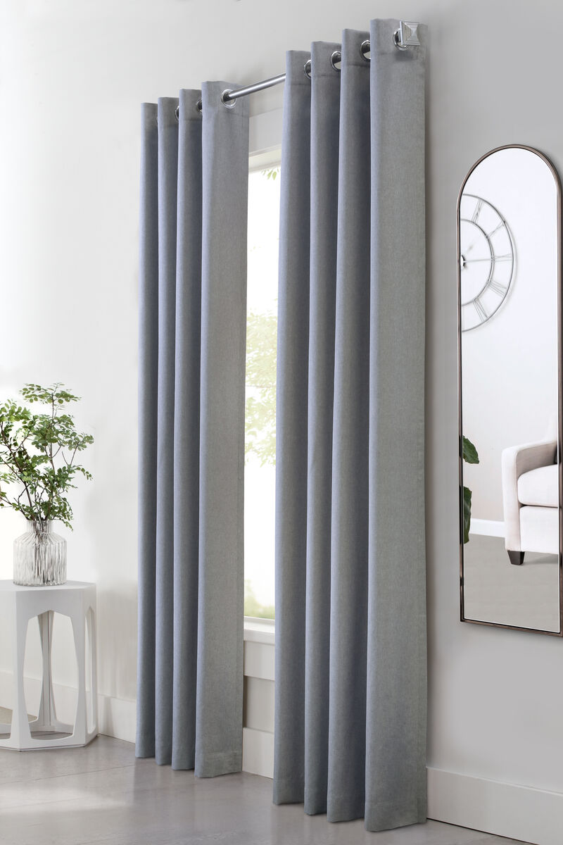 Habitat Margaret Light Filtering Provide Daytime Privacy Woven Textured Pattern Grommet Curtain Panel Grey