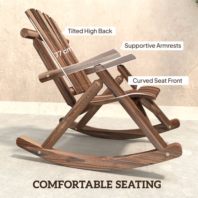 Hivvago Outdoor Adirondack Rocking Chair for Backyard image number 5