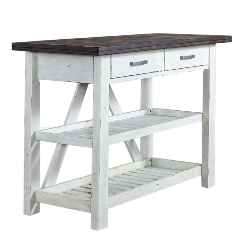 Liberty Furniture Farmhouse Server in Two Tone White w/ Wood Tone Top image number 0