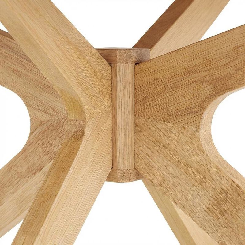 Oak Oval Wood Dining Table, Modern Style, Seats 6, Wood Dining image number 5