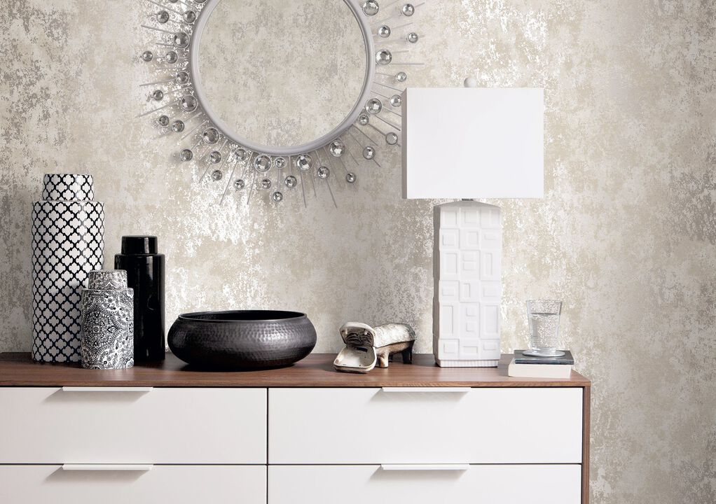 Metallic FX Metallic Industrial Texture Silver Grey Wallpaper W78222