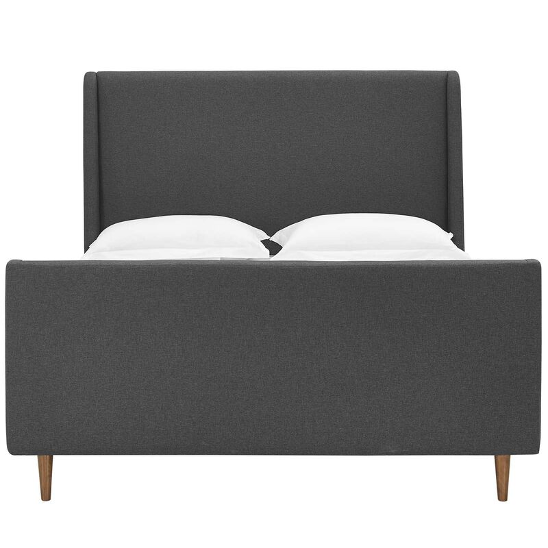 Modway - Aubree Queen Upholstered Fabric Sleigh Platform Bed image number 4