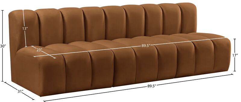 Meridian Furniture Arc Saddle Velvet Modular Sofa image number 8