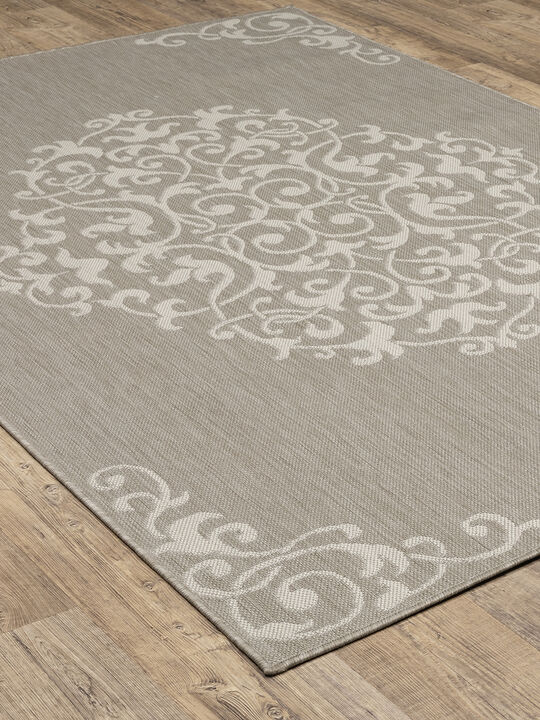 Portofino 1'10" x 7'3" Grey Rug