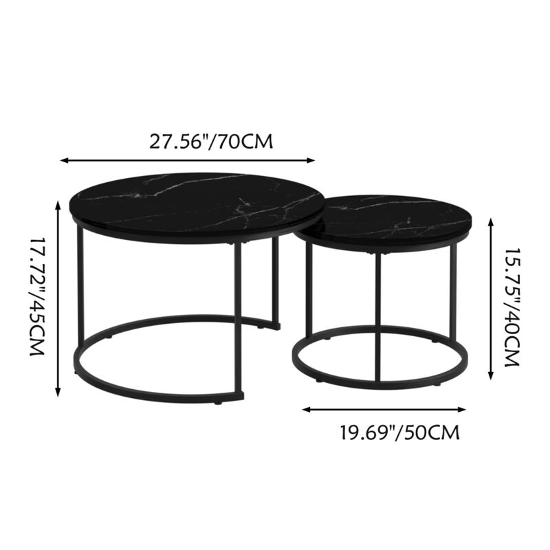 Winpis 2-Piece Nesting Coffee Table Set image number 9