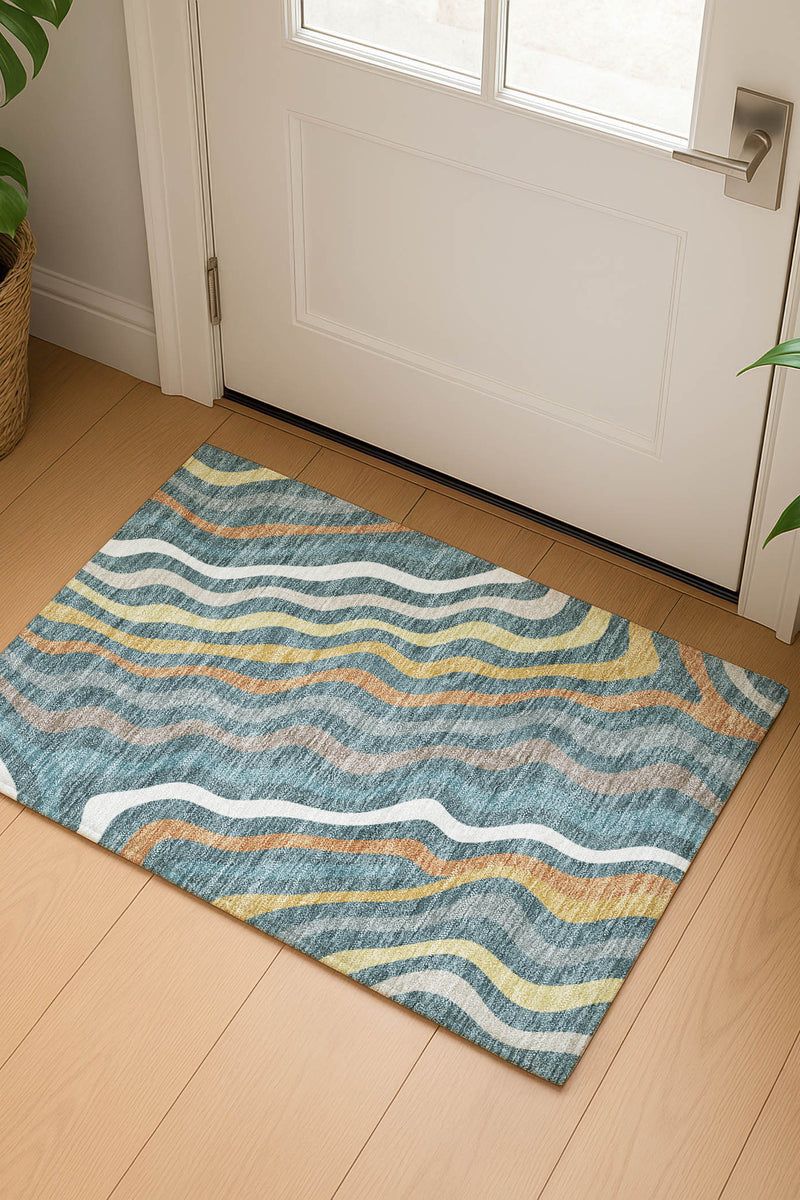 Kenner KN4 Teal 9' x 12' Rug image number 2