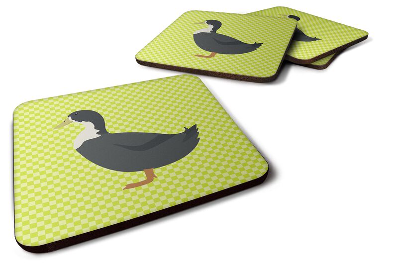 Caroline's Treasures Blue Swedish Duck Green Decorative coasters, 3.5, Multicolor