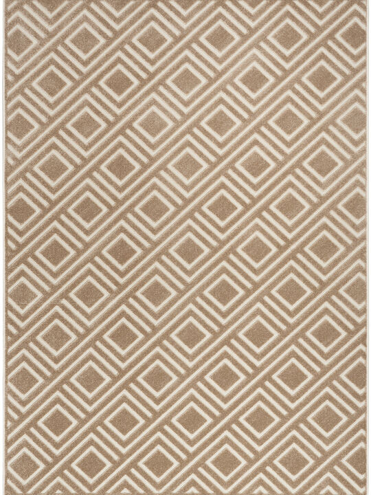 Care Free CAF03 Brown 3'11" x 5'11" Rug