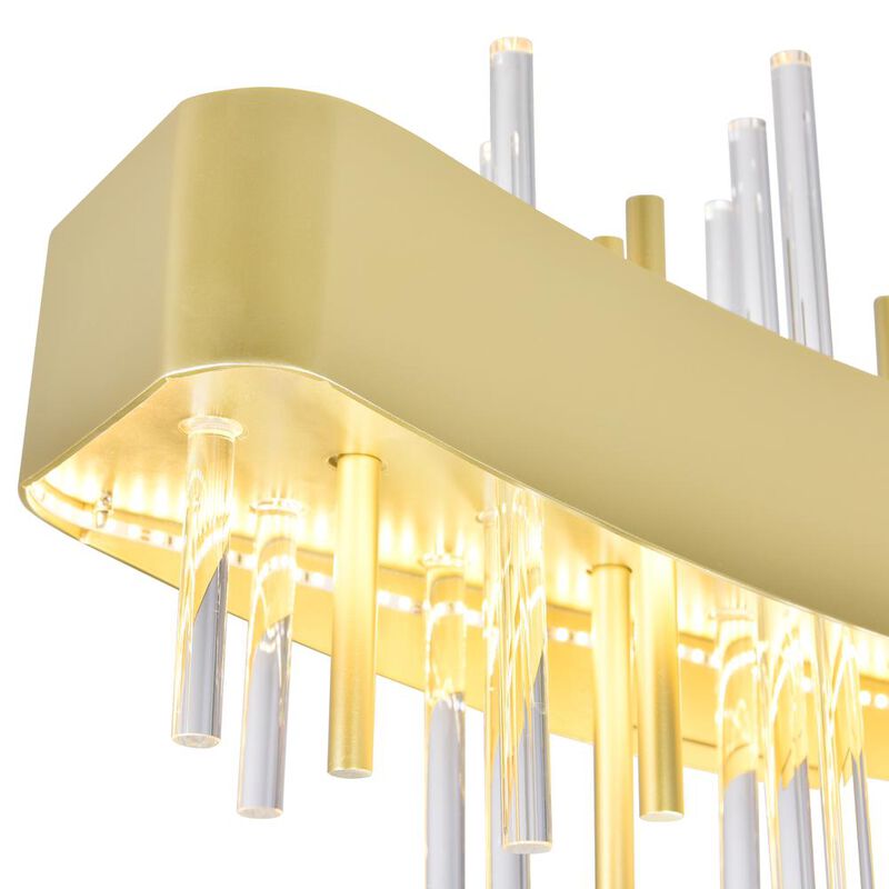 CWI Lighting Millipede 40 in LED Satin Gold Chandelier