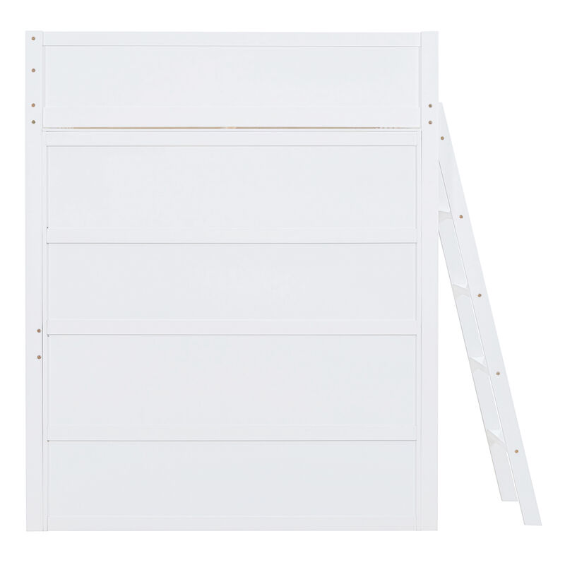 Merax Loft Bed with Desk and Shelf