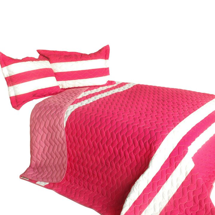 3-Piece Patchwork Quilt Set with Matching Pillow Shams