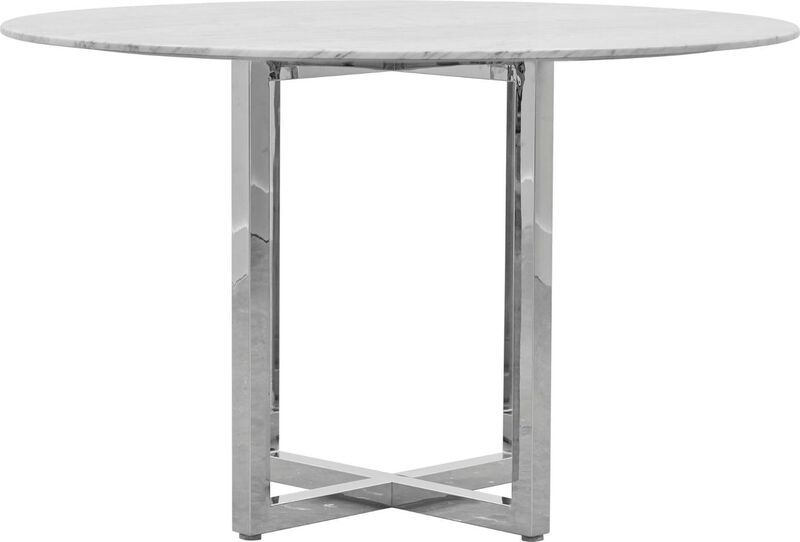 Amalfi 54 inch Round Carrara Marble Top Counter Table