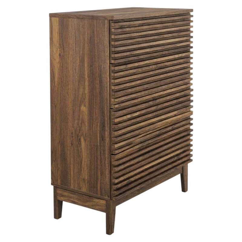 Brown 4-Drawer Chest with Modern Design and Durable Build image number 0