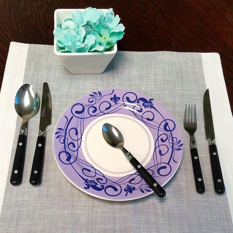 Gibson Home Casual Living 58 Piece Stainless Steel Flatware Set in Black image number 1