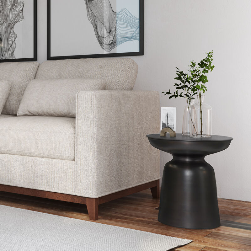 Toby 17 inch Metal Accent Table