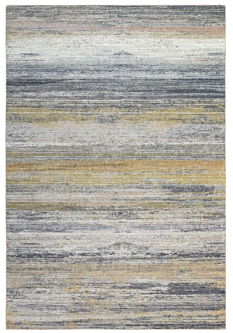 4 X 6 gold Abstract Stain Resistant Area Rug image number 0