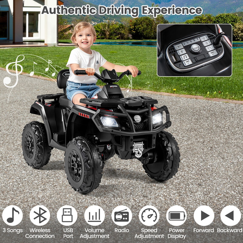 24V Two Seater Kids ATV Vehicle with 4 Motors Music and LED Light Features image number 6