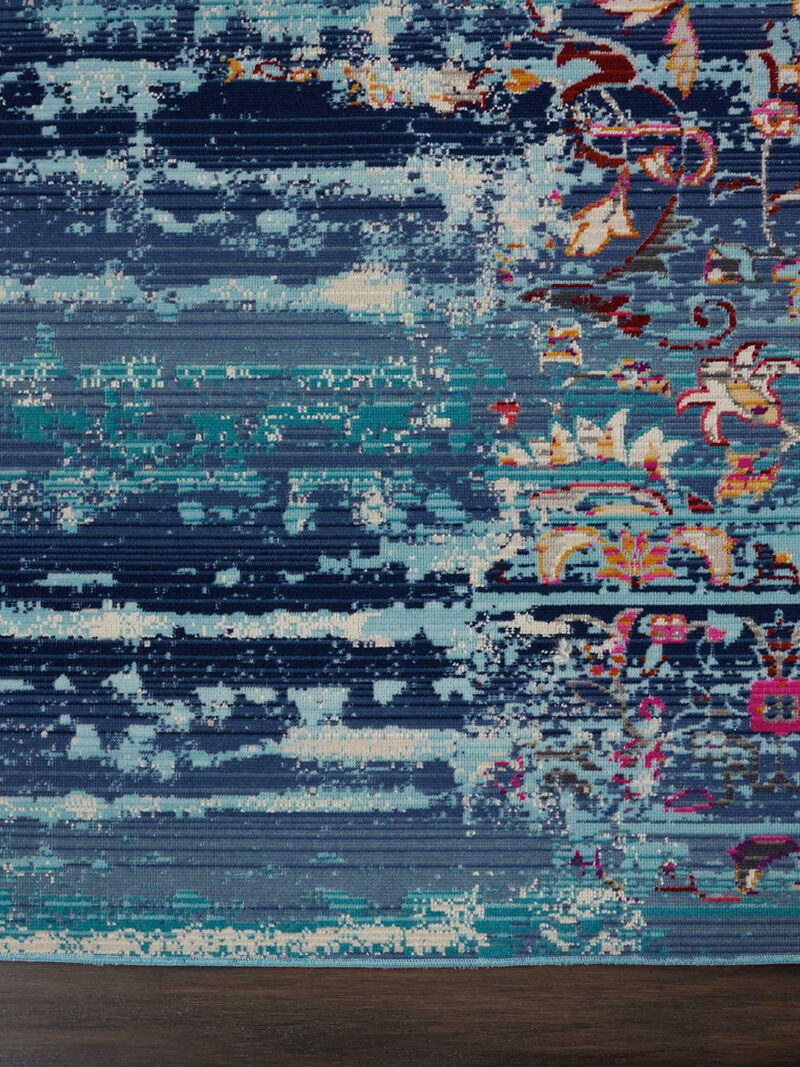 Vintage Kashan VKA02 Blue 8'10" x 11'10" Rug