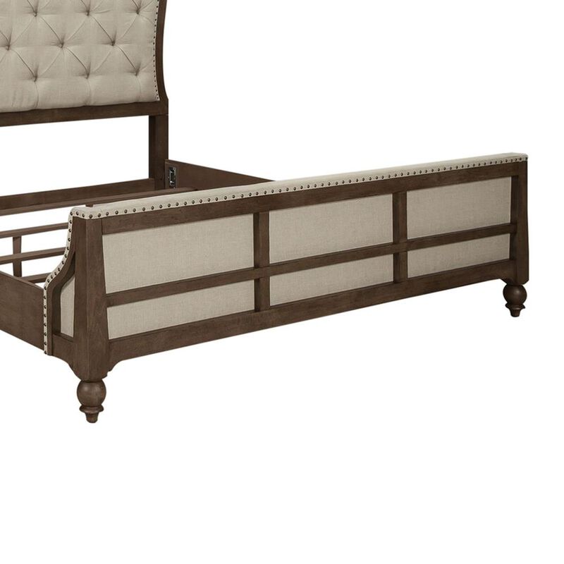 Liberty Furniture Americana Farmhouse Queen Shelter Bed in Dusty Taupe image number 2