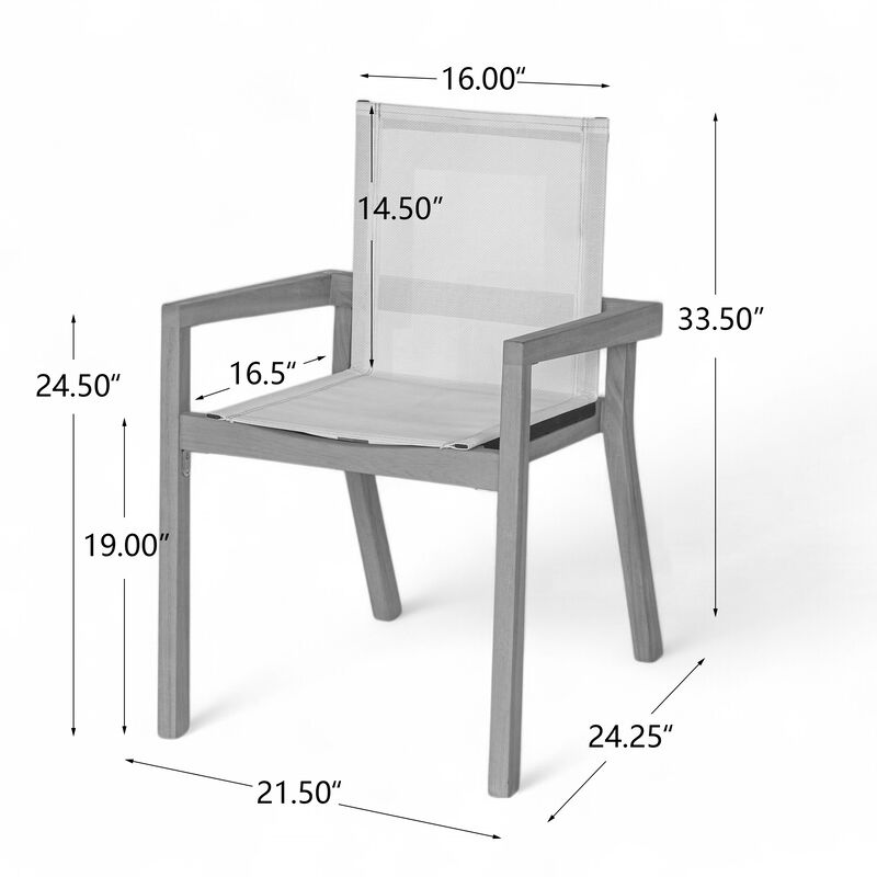 Merax 2 Pieces Dining Chairs for Outdoor Indoor