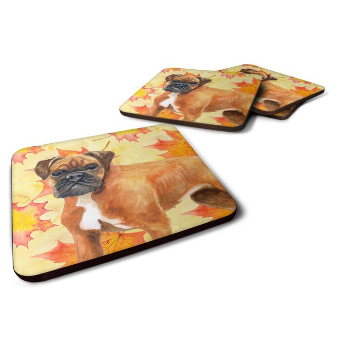 Caroline's Treasures German Boxer Fall Decorative coasters, Multicolor