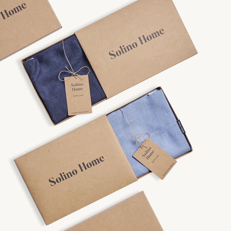 Solino Home 100% Pure Linen Bistro Apron - Kitchen Linen image number 6