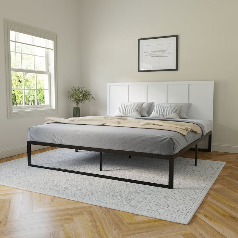 Flash Furniture Contemporary King Size Raised Panel Headboard image number 8